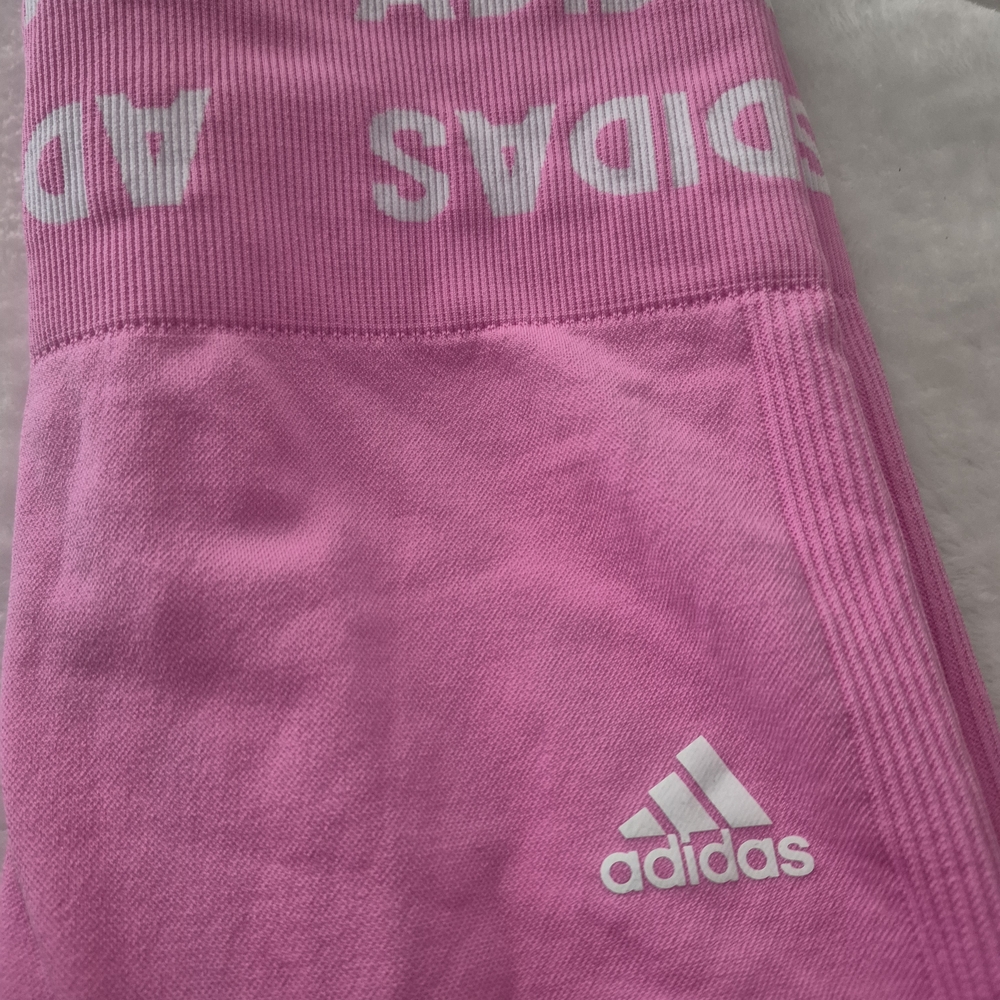 adidas Pink Seamless Active Leggings for Women - Picture 3 of 4